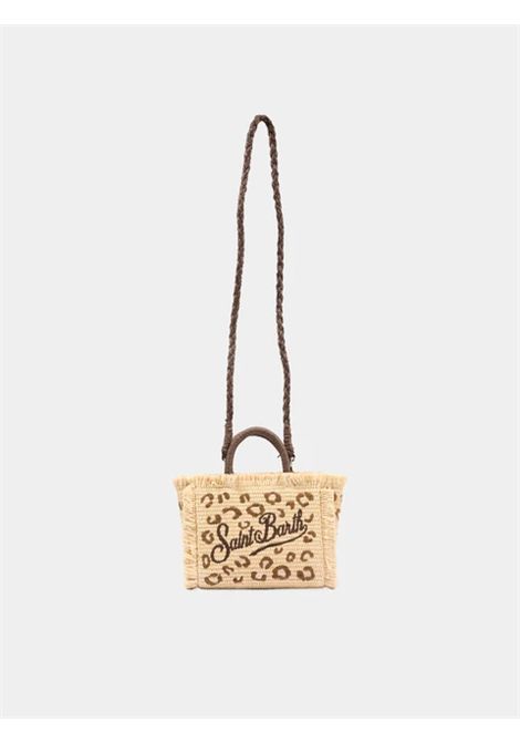 Borsa mini in paglia SAINT BARTH | VAMI009 VANITY MINI STRAW N00349L LEOPARD 18 EMB